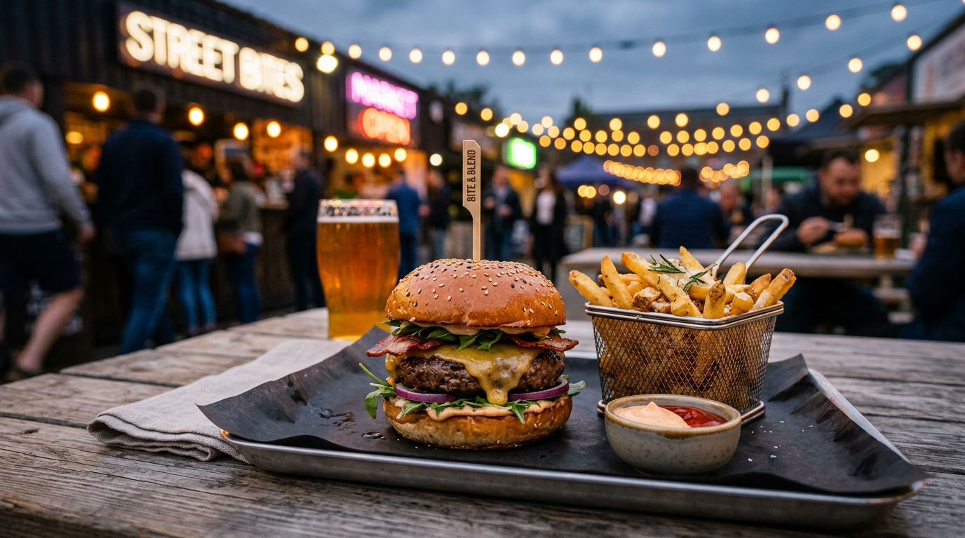 Burger and fries